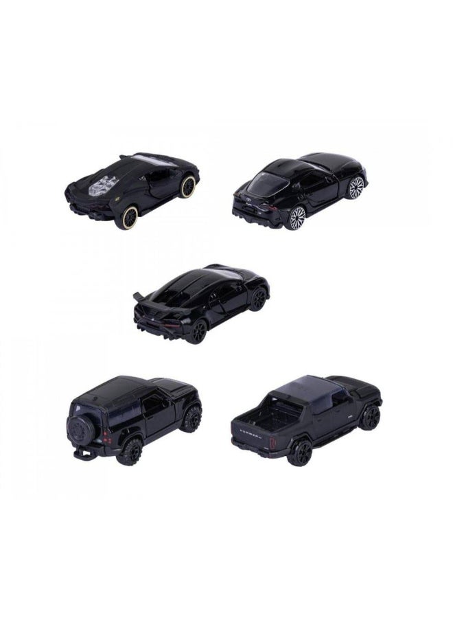 Majorette Black Edition Die-cast Cars Gift Set (1:64, Black, Pack of 5) - Image 2